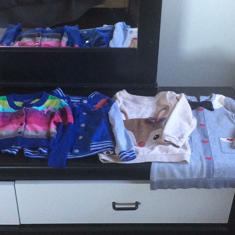 Gap H&M Blue Rainbow Sweaters Jackets Lot 18 - 24